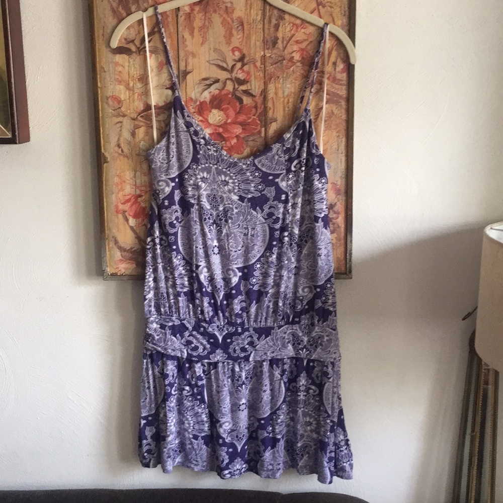 URBAN OUTFITTERS MINI DRESS STRETCH BOHO PATTERN CASUAL DRESS L M
